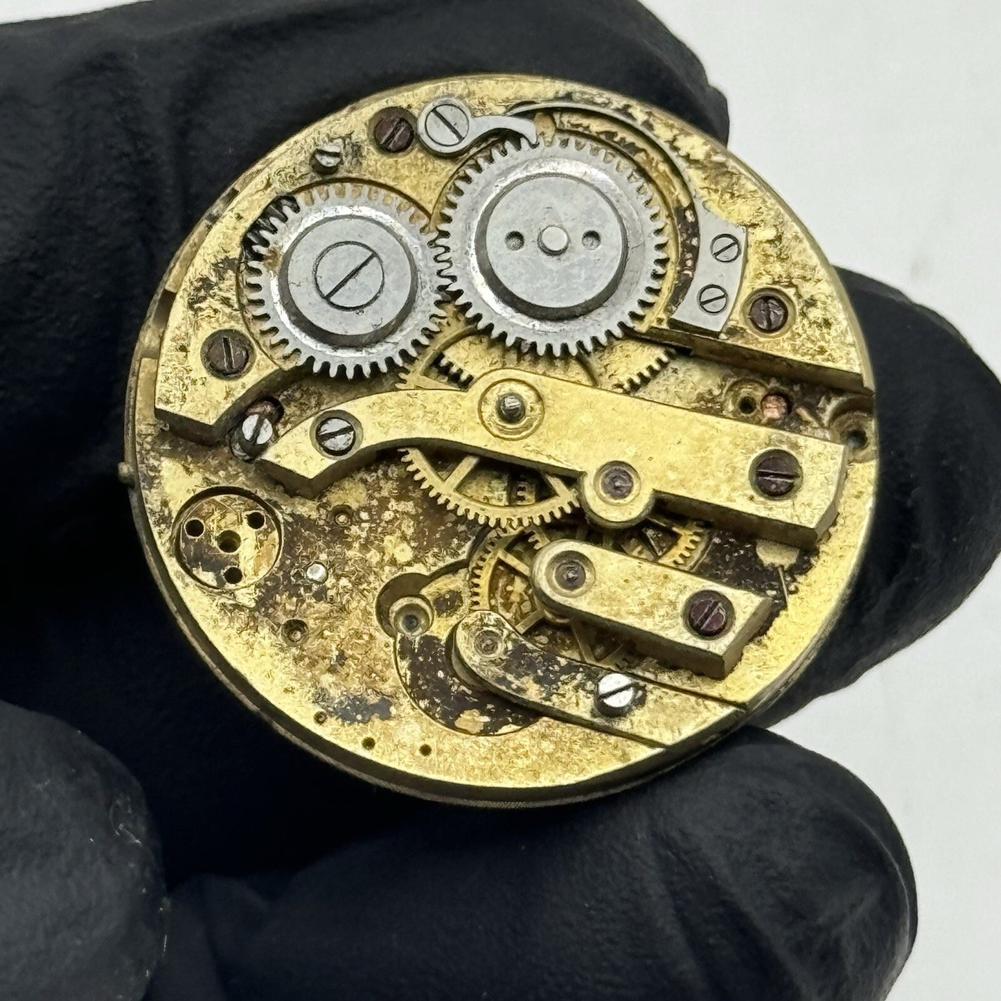 28.8mm Beautiful Patterned Dial Cylinder Pocket Watch Movement For Parts Repair