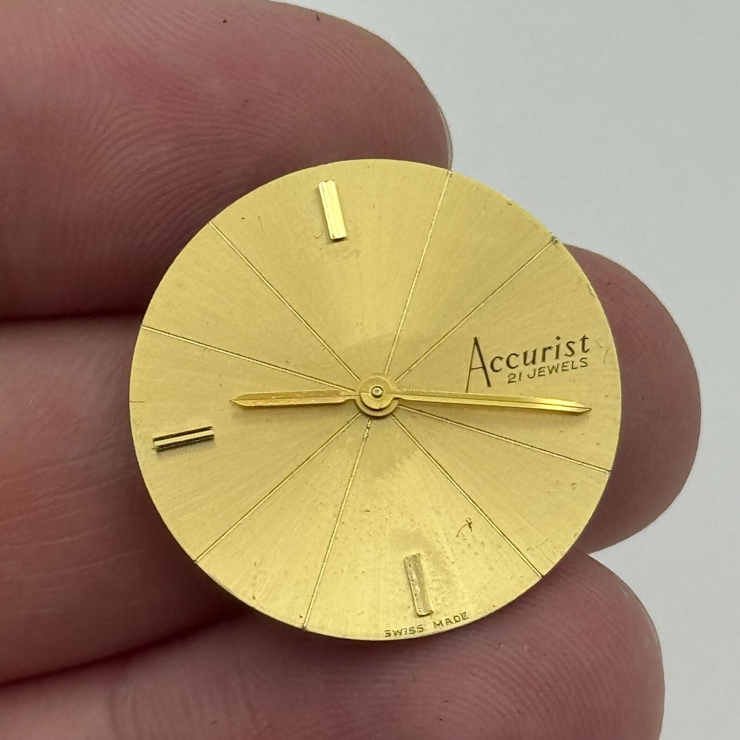 17.5mm Accurist Felsa F 4122 Manual Wind 21 Jewels Swiss Watch Movement PARTS