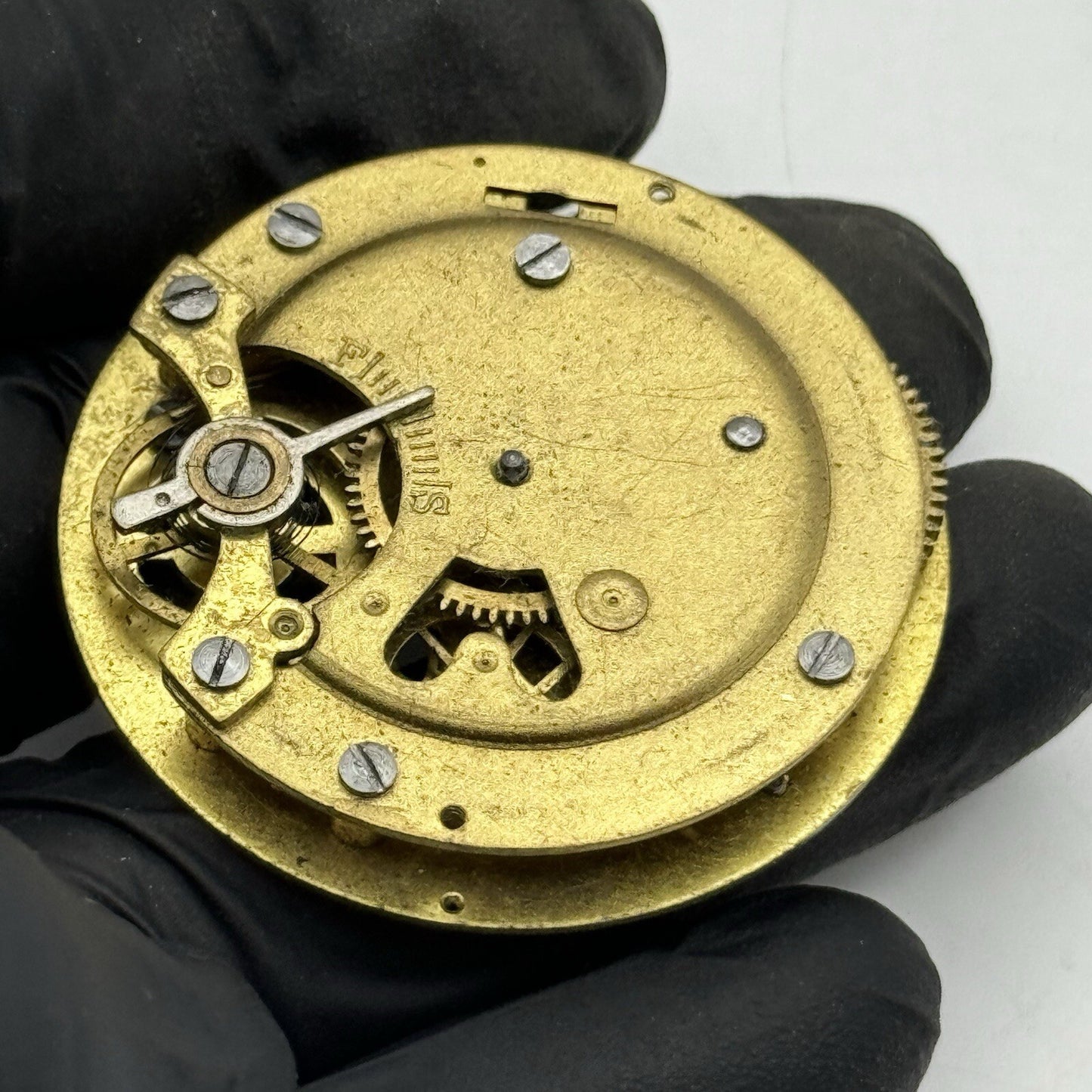 44.1mm Unidentified Pocket Watch Movement FOR PARTS Restoration
