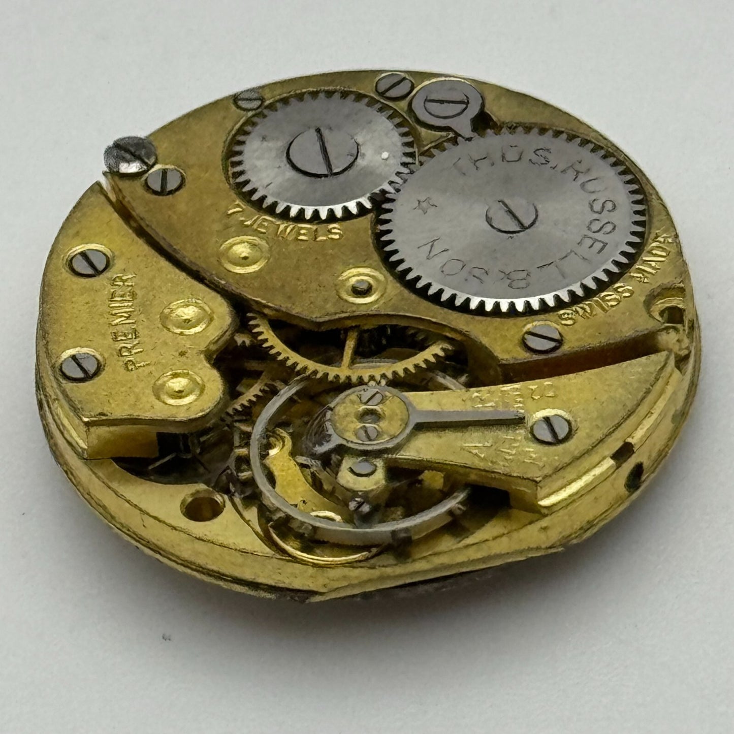 23.6mm Thomas Russell & Son Premier Balance Intact Watch Movement Vintage PARTS
