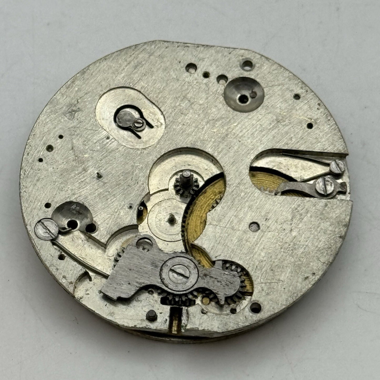 41.2mm Unidentified Interesting Pocket Watch Movement FOR PARTS Restore