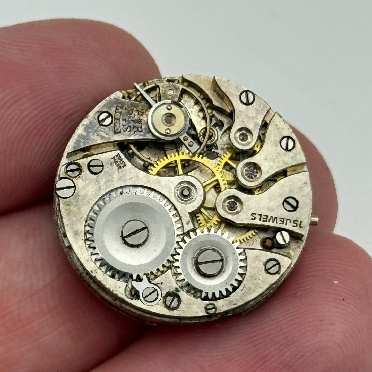 23.6mm AS A Schild 15 Jewels Nice Dial Manual Wind Swiss Watch Movement PARTS