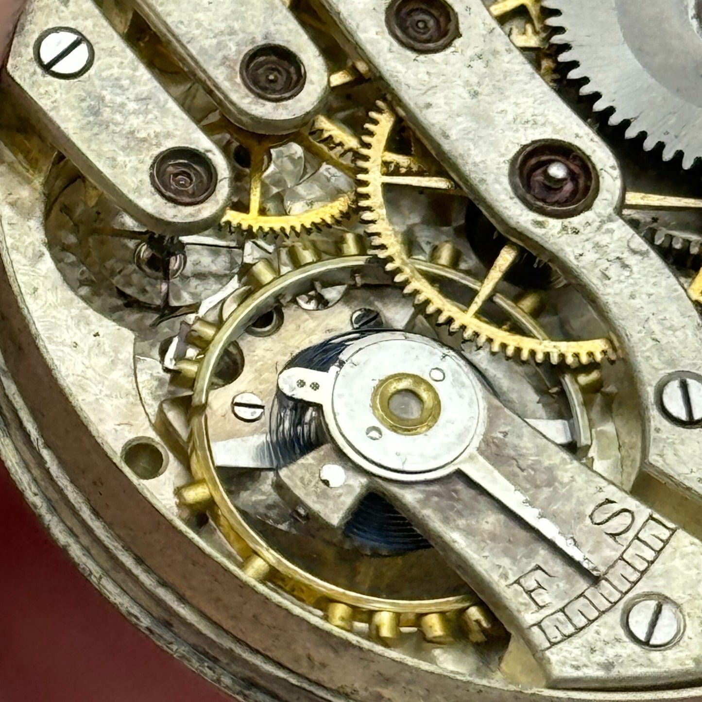 43mm Cyma Ref 919 Tavannes Open Face Balance Ok Pocket Watch Movement PARTS