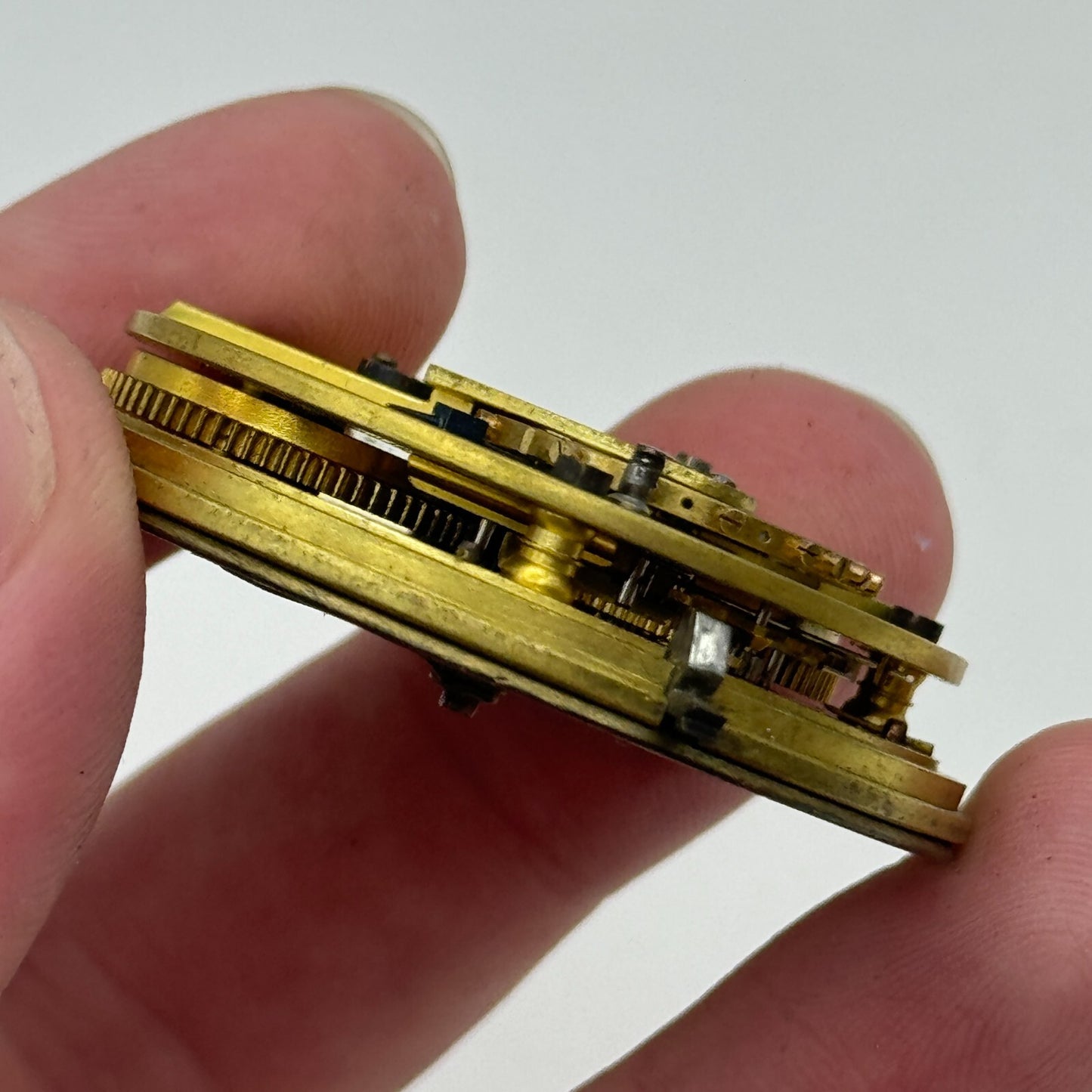 44.6mm Antique H J Norris Coventry Balance Intact Pocket Watch Movement PARTS