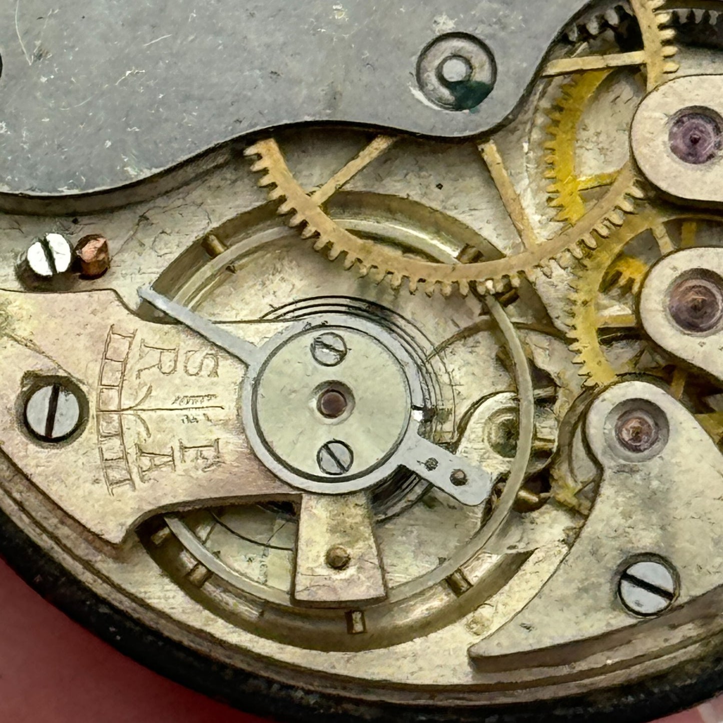 43mm Vintage Open Face Swiss Balance Intact Pocket Watch Movement PARTS SPARES