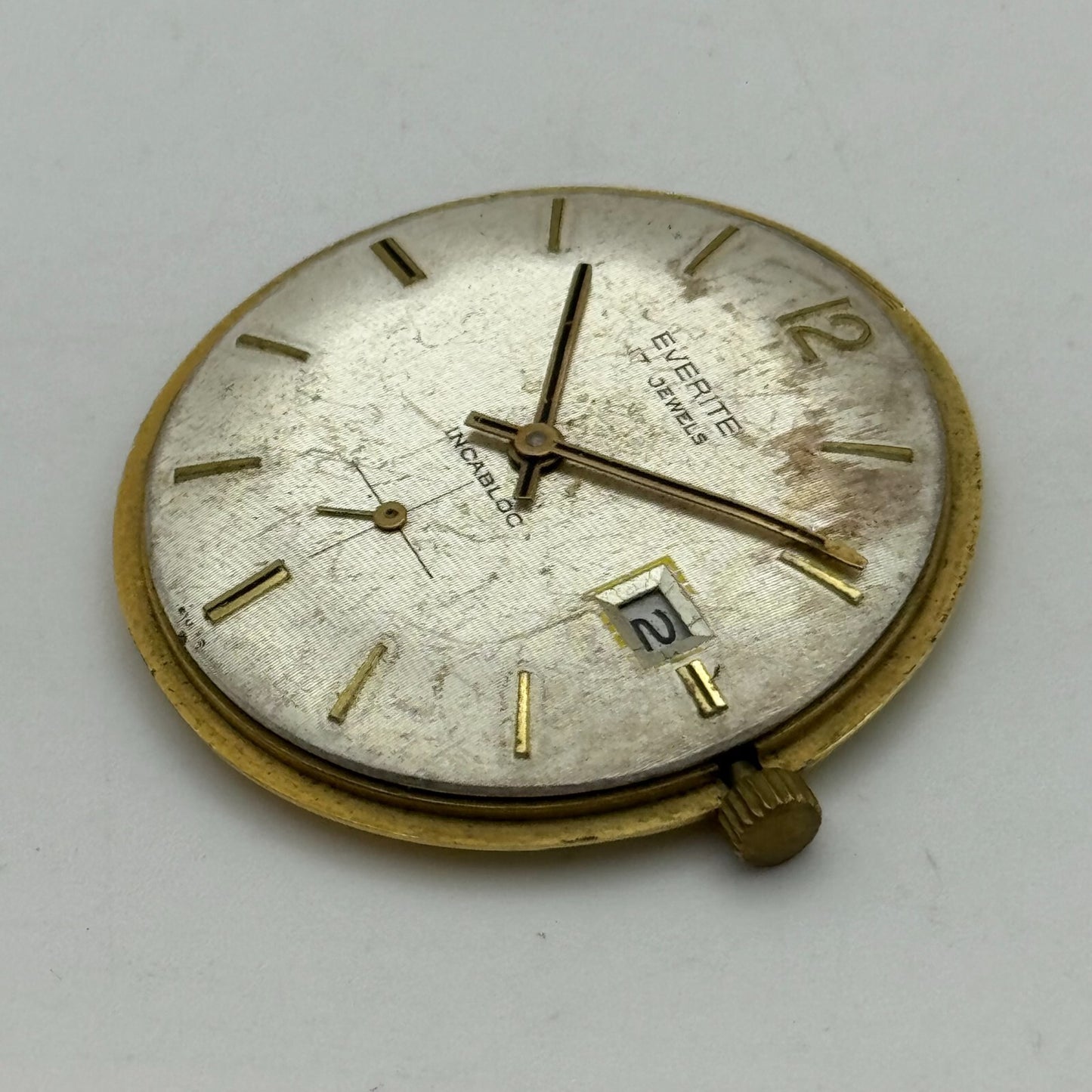 30.7mm Mens Everite FHF 82-4 Manual Wind Swiss Watch Movement PARTS REPAIR SPARE
