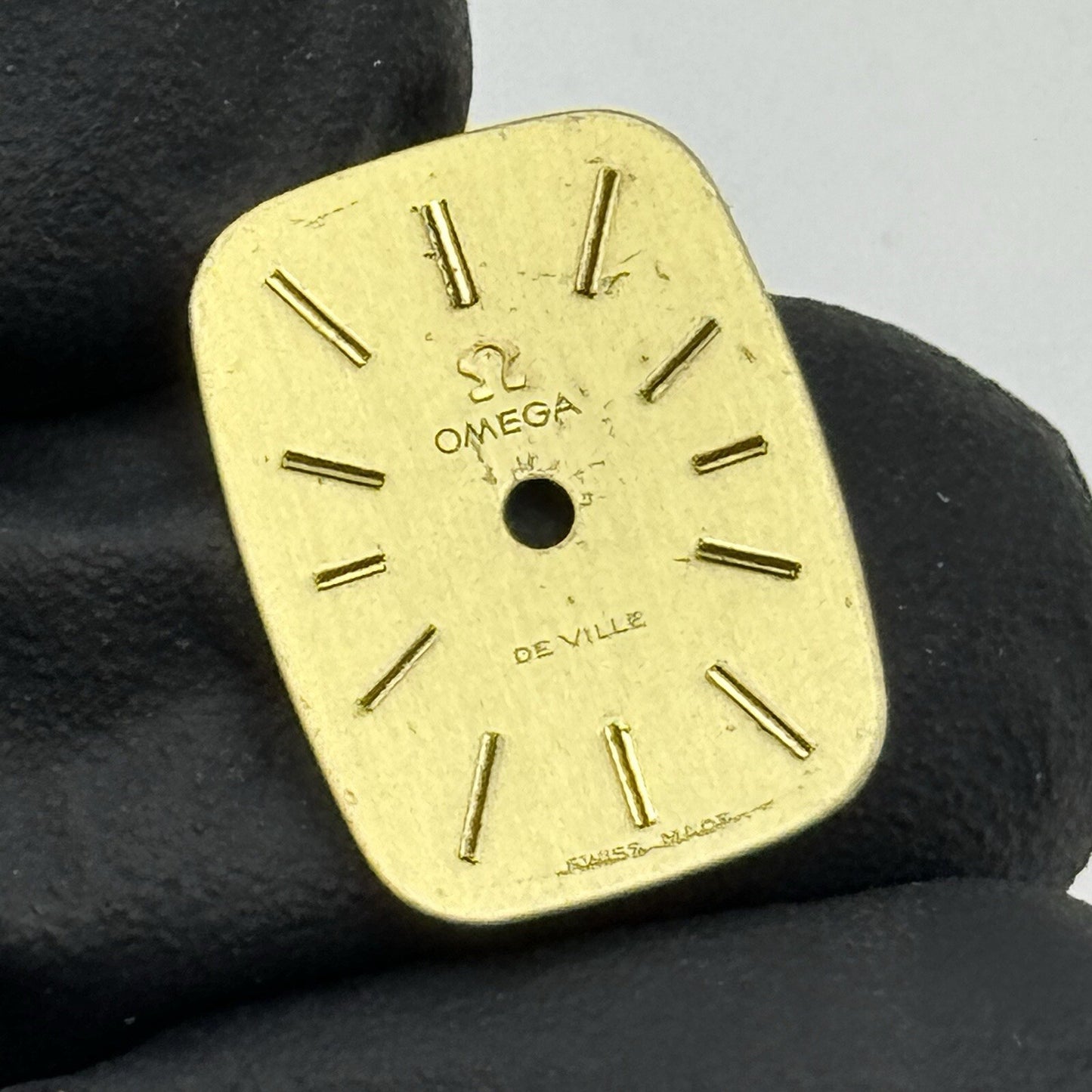 12.5mm Rectangular Omega De Ville Ladies Wristwatch Dial Spares Parts Tank Style