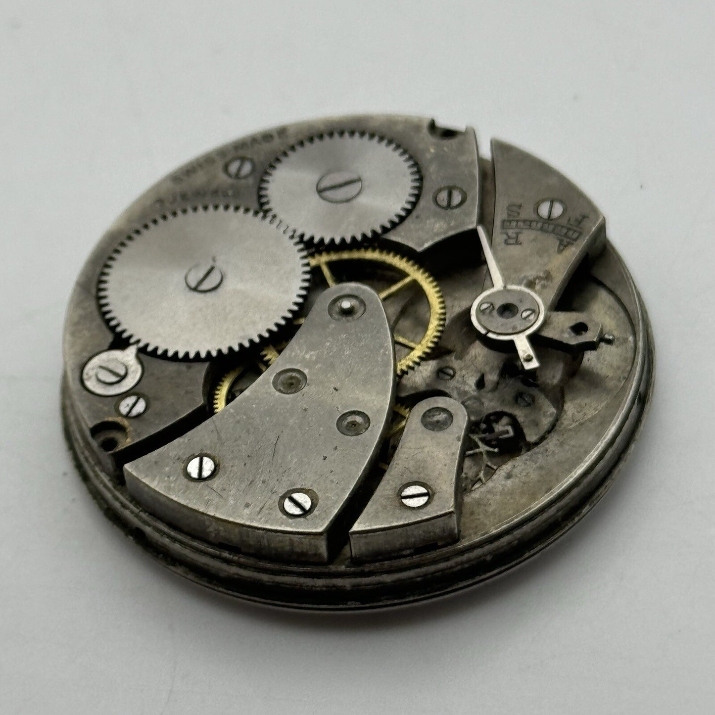 42.9mm Manual Wind Federal Porcelain Dial Pocket Watch Movement FOR PARTS