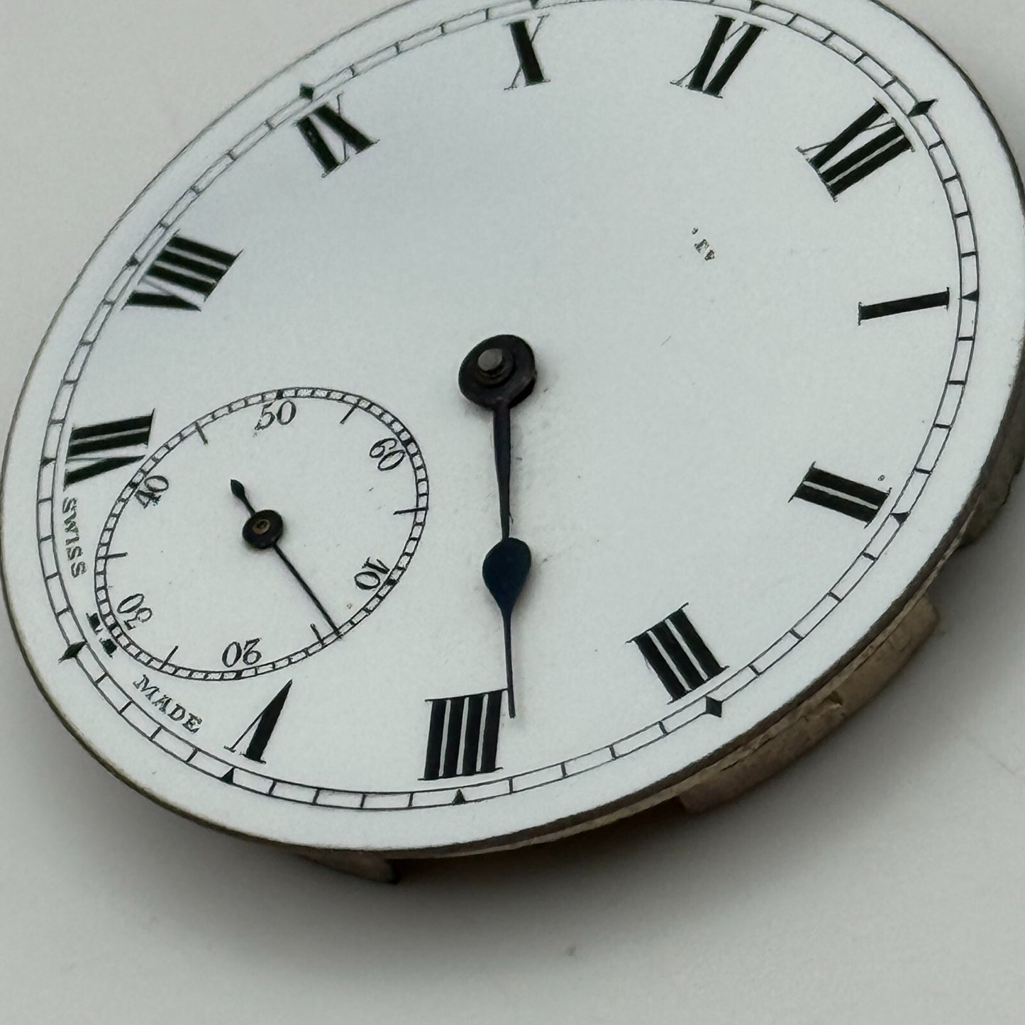 43mm Vintage Open Face Swiss Balance Intact Pocket Watch Movement PARTS SPARES