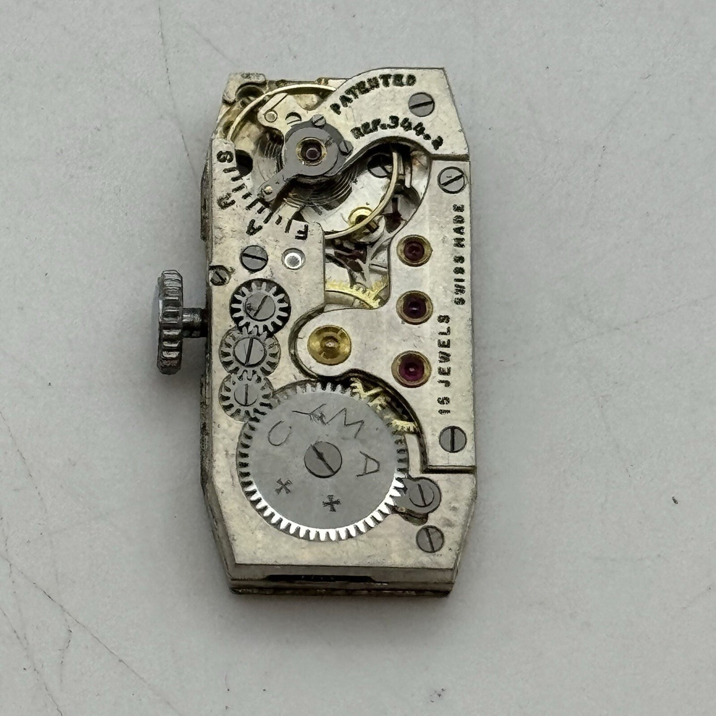 12.3mm Cyma Tavannes Cal 344.2 High Quality Tank Watch Movement Parts Repair
