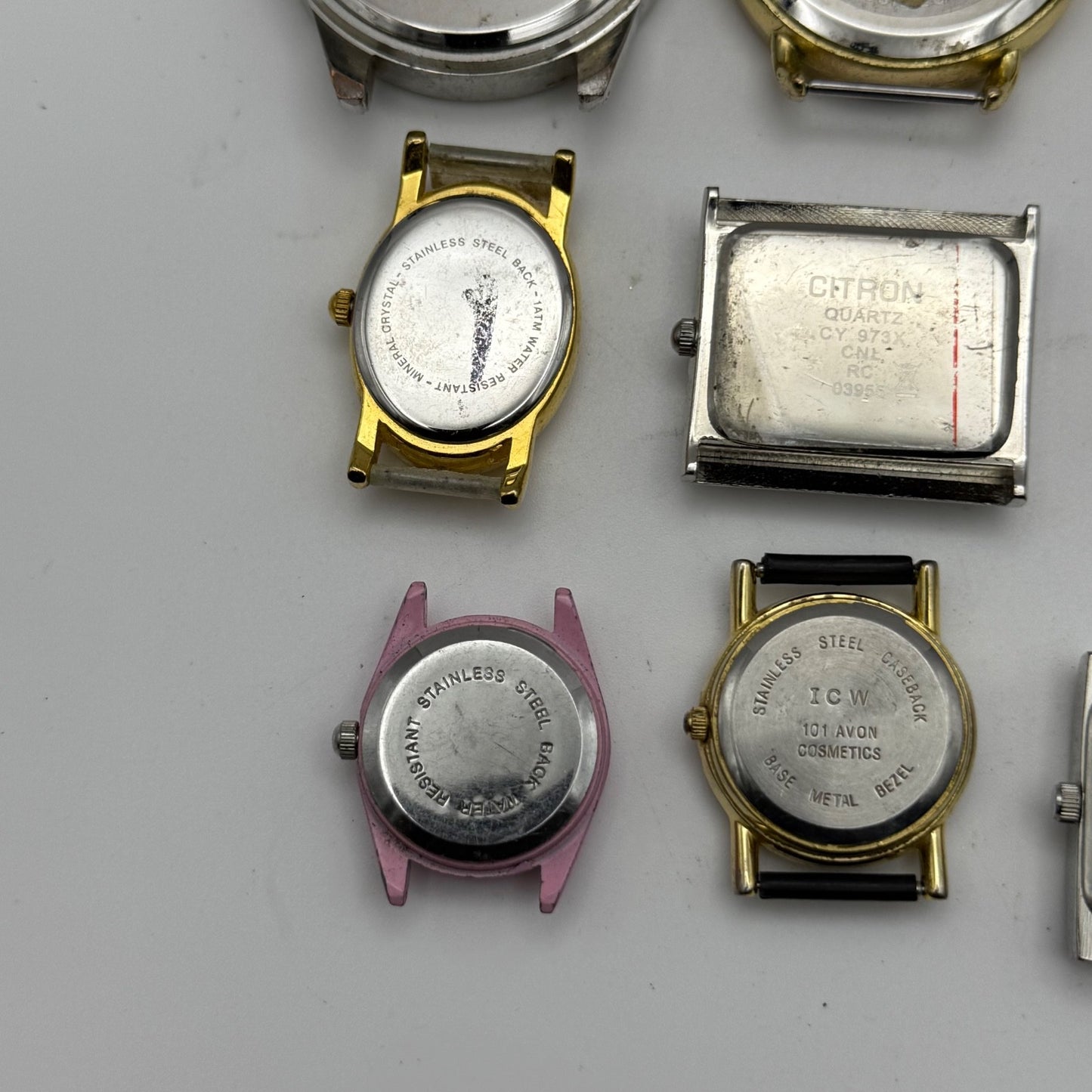 Bundle Of 9 Quartz Watches Modern / Vintage Untested Parts / Repair / Crafts