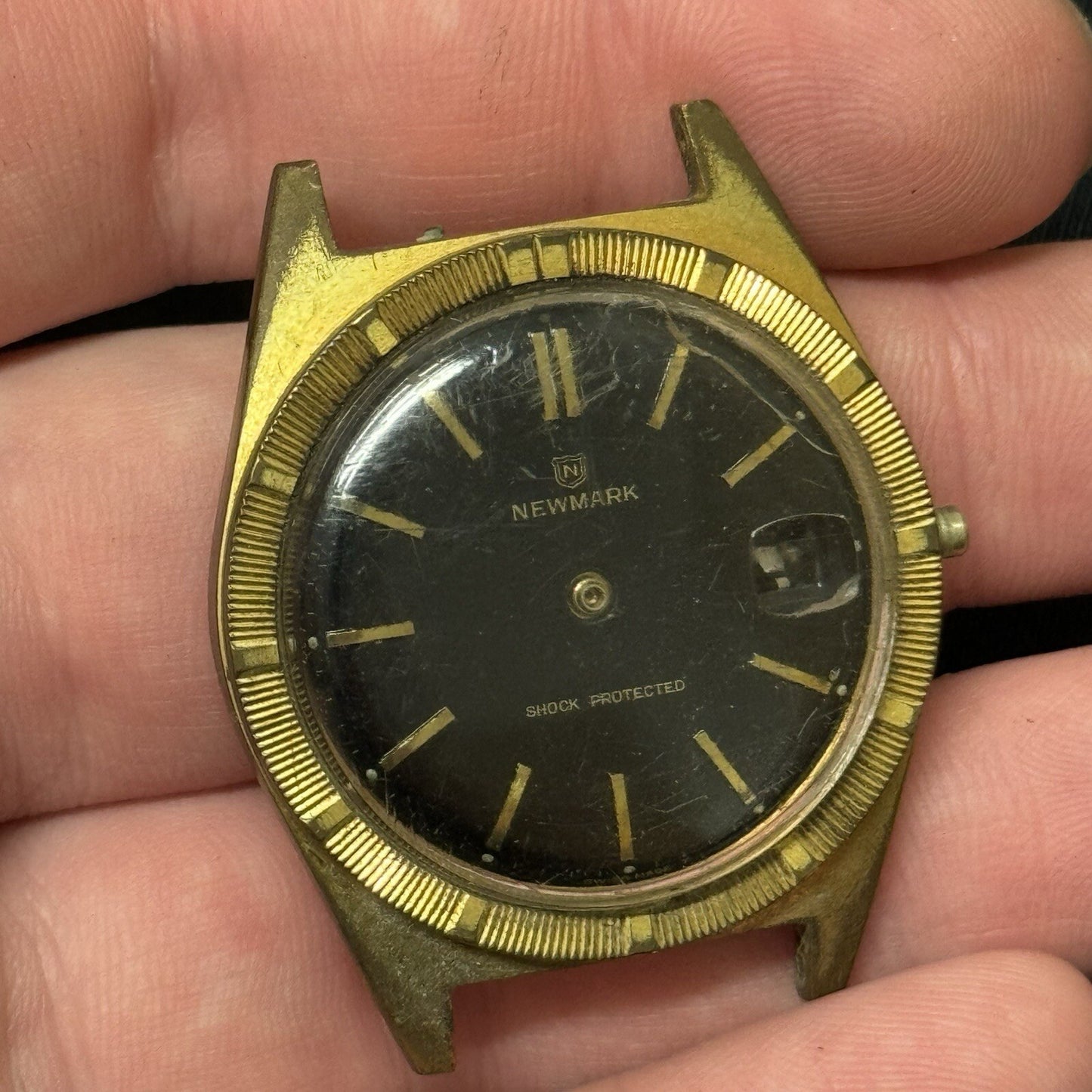 35mm Manual Wind Gents Vintage Newmark EB 8800 DT Movement Watch NON WORKING