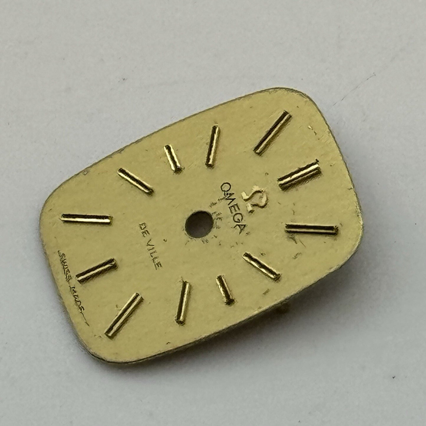12.5mm Rectangular Omega De Ville Ladies Wristwatch Dial Spares Parts Tank Style