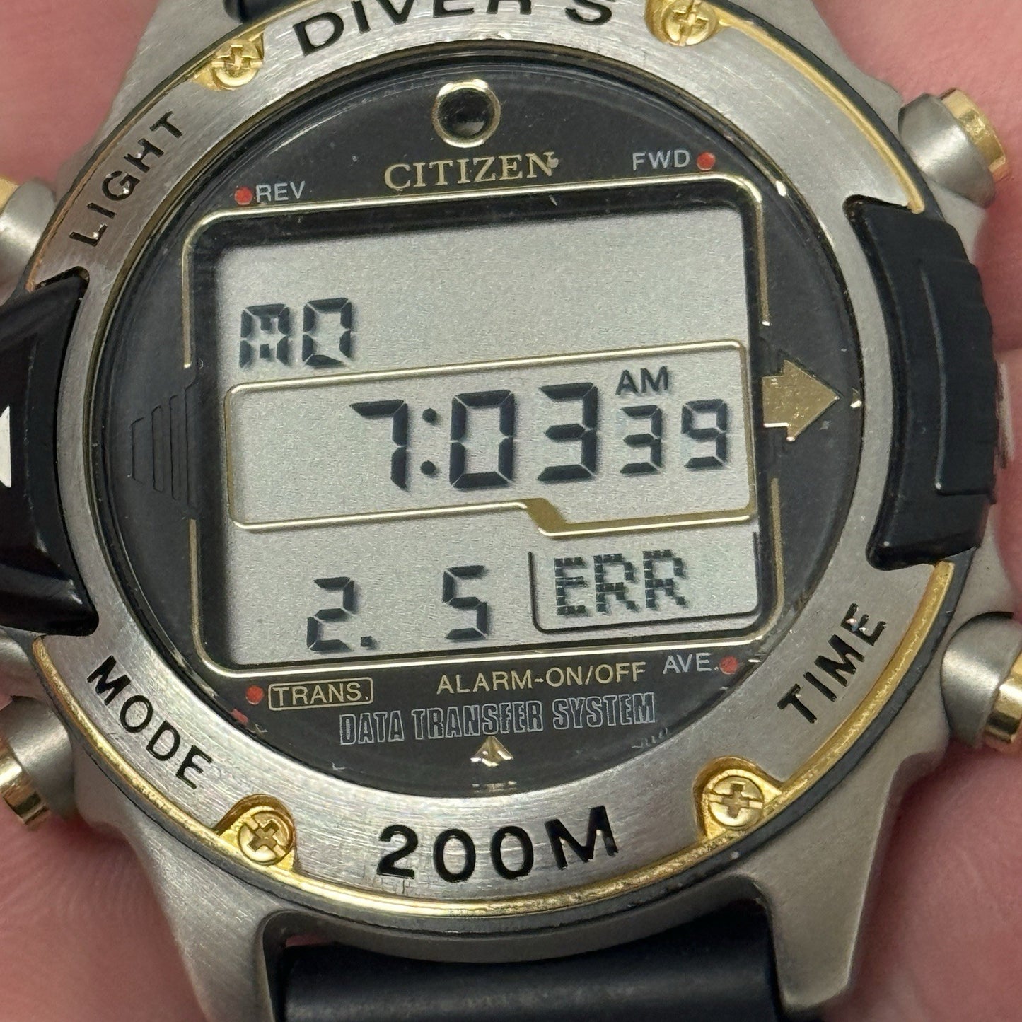 46mm Citizen Promaster Hyper Aqualand D203-089821 Digital Watch Runs To Repair