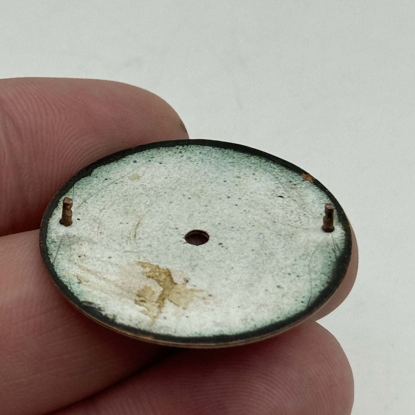 33.3mm Antique Beautiful Porcelain Patterned Pocket Watch Dial Spares Parts