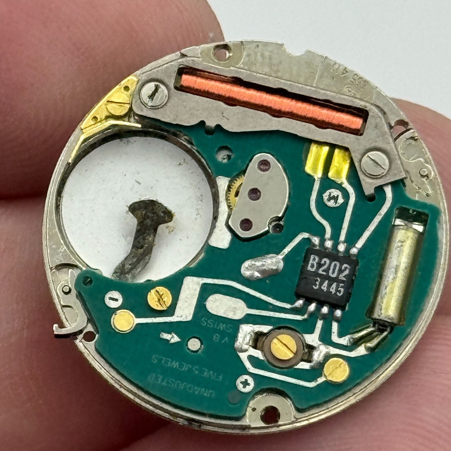 23.8mm ETA 555.411 Swiss 5 Jewels Quartz Partial Watch Movement Vintage PARTS