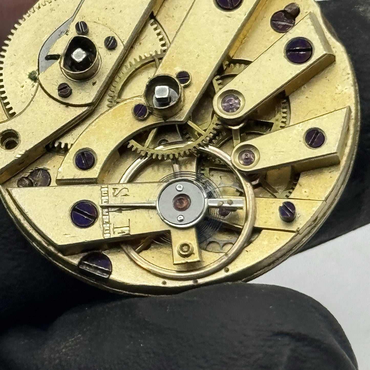 29.1mm High Quality White Porcelain Dial Cylinder Watch Movement FOR PARTS
