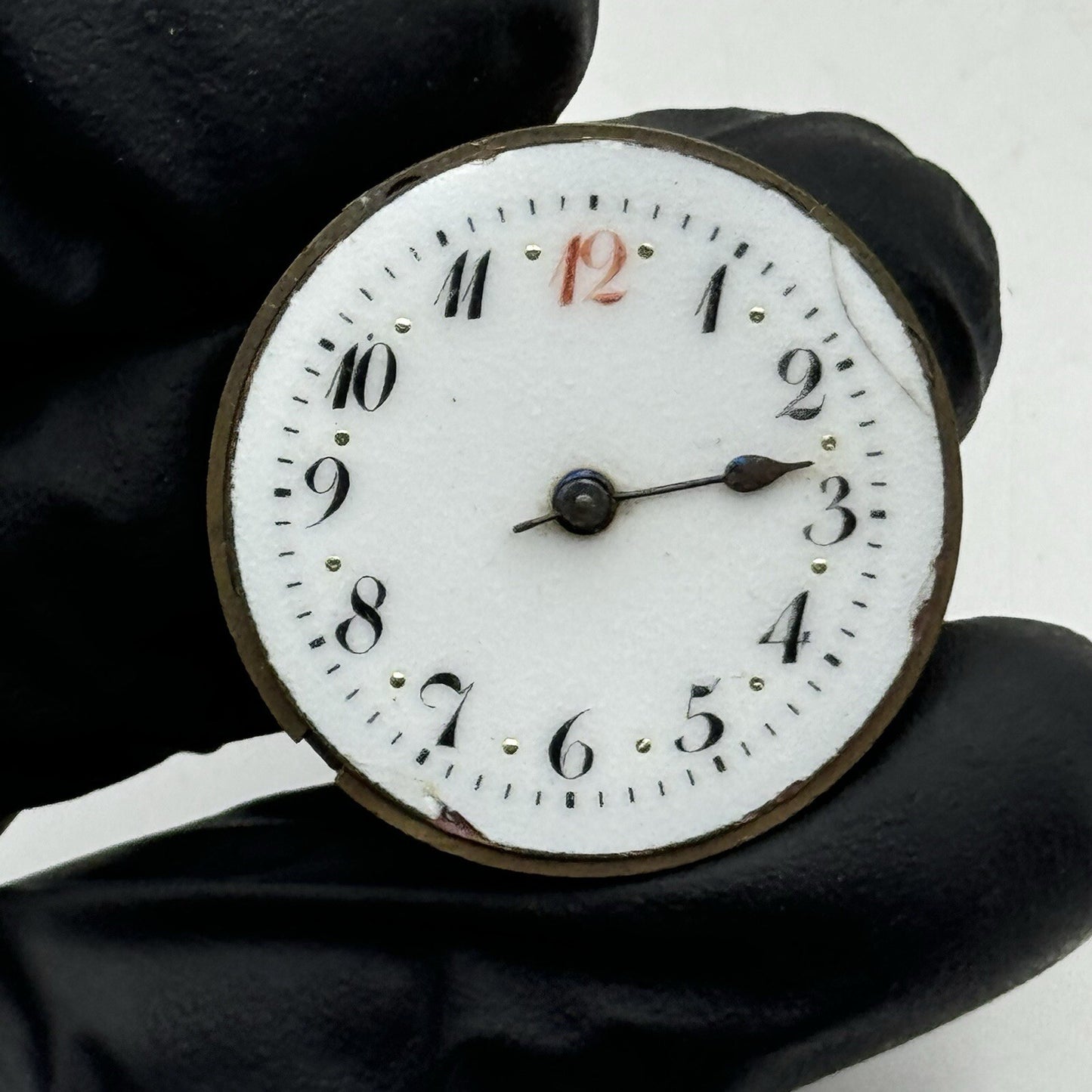 28.5mm Military Style Swiss Porcelain Watch Movement Parts Repair Restore
