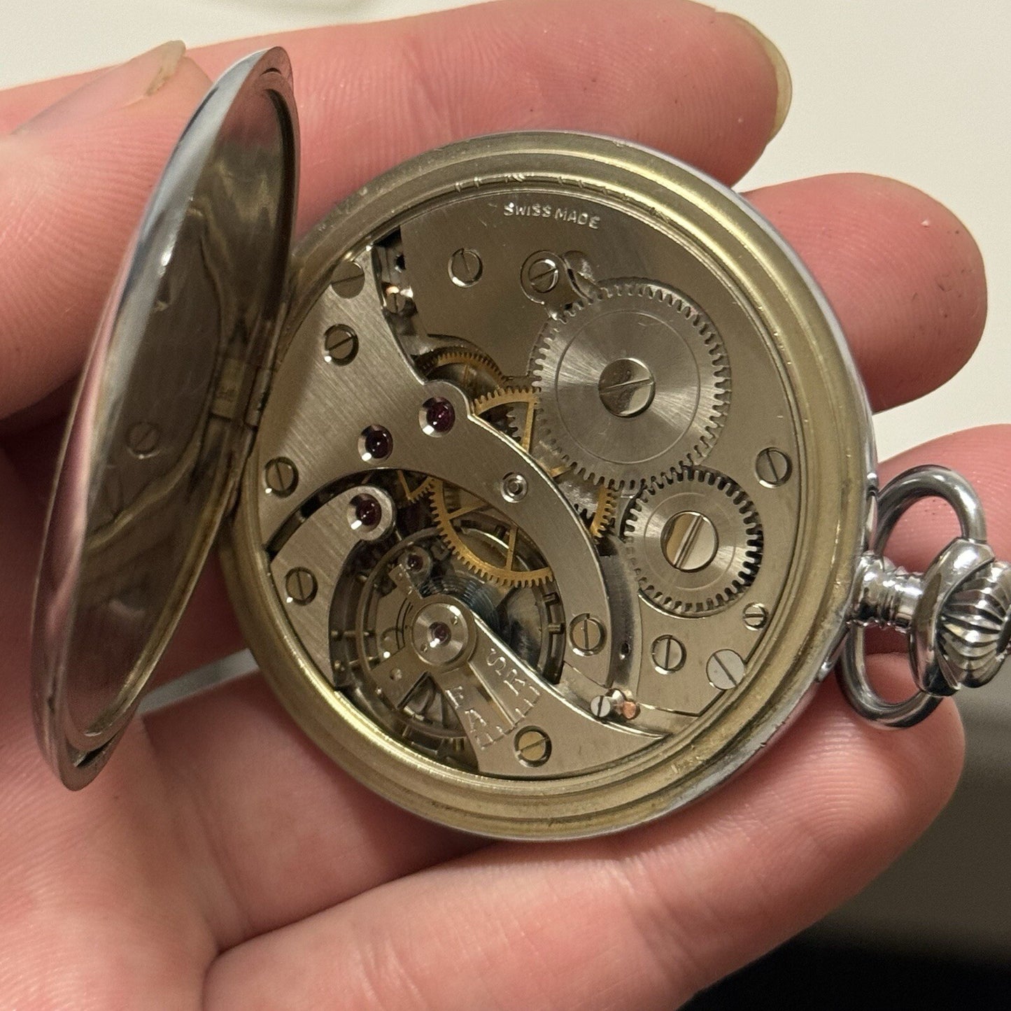 49mm Vintage Dowel NEW OLD STOCK Open Face Sub Seconds Pocket Watch TO SERVICE