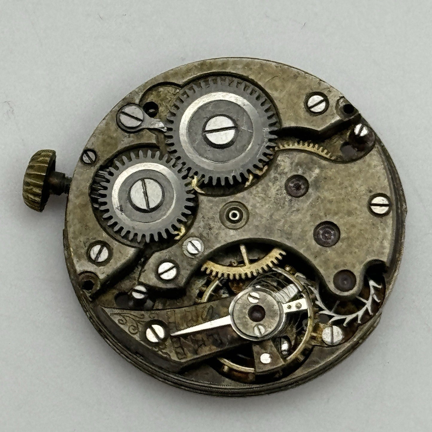 25.7mm ROLEX Rebberg Manual Wind Trench Watch Movement & Dial Antique PARTS