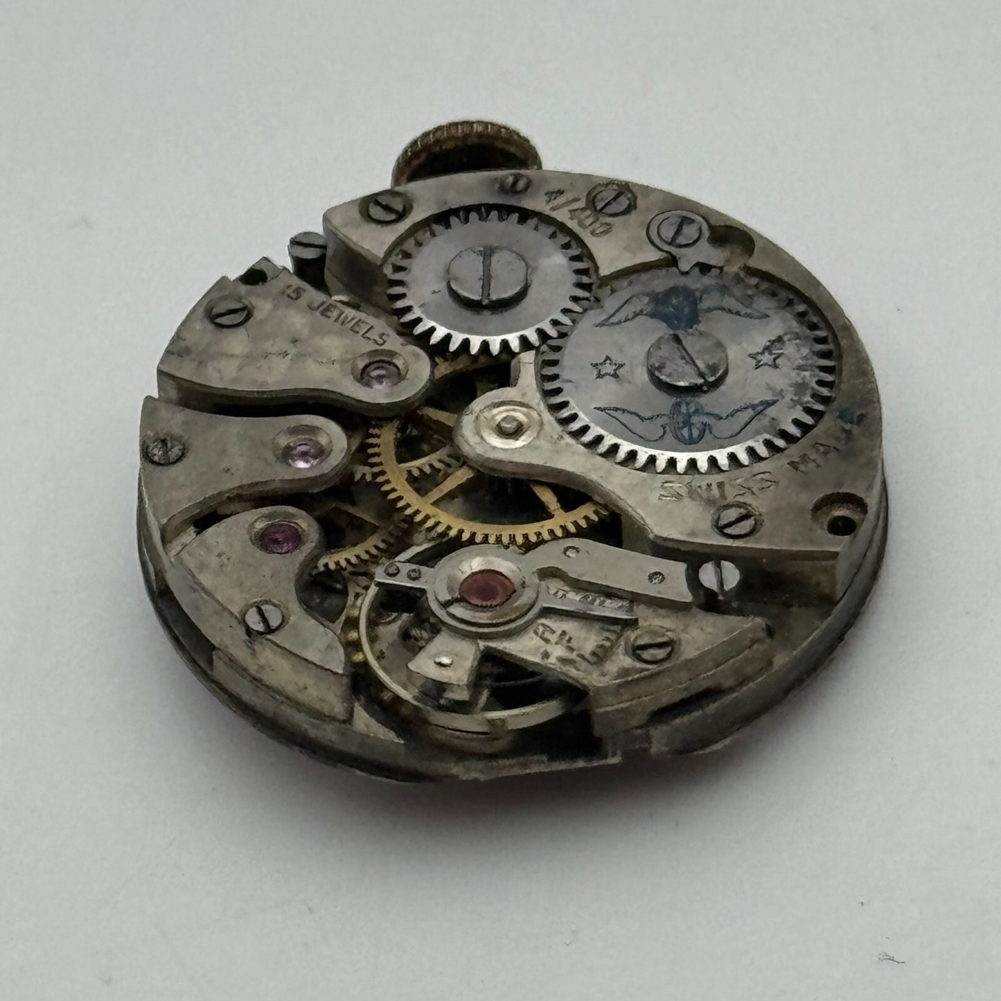 23.7mm Running Rotary AS 340 Manual Wind Watch Movement Swiss Vintage PARTS
