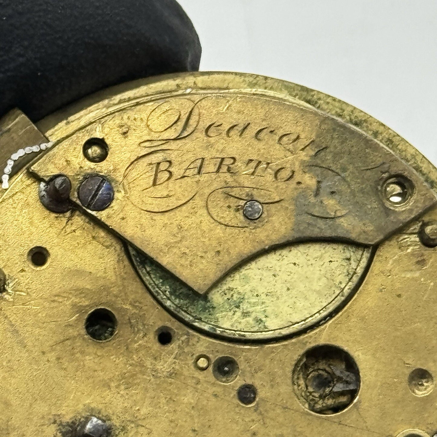 41.2mm Barton & Deacon Chain Present Fusee Pocket Watch Movement FOR PARTS