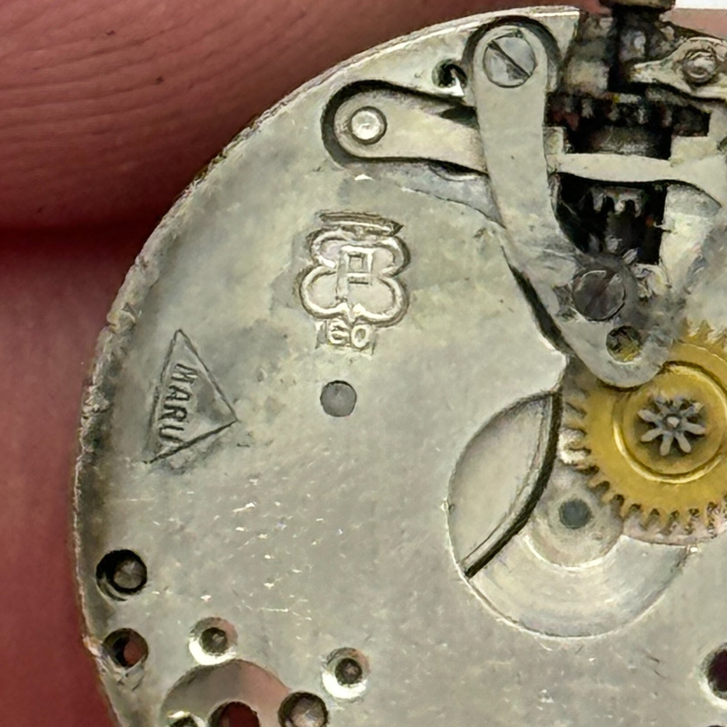 19.7mm Sterling Shield Peseux P 60 Balance Ok Manual Wind Watch Movement PARTS
