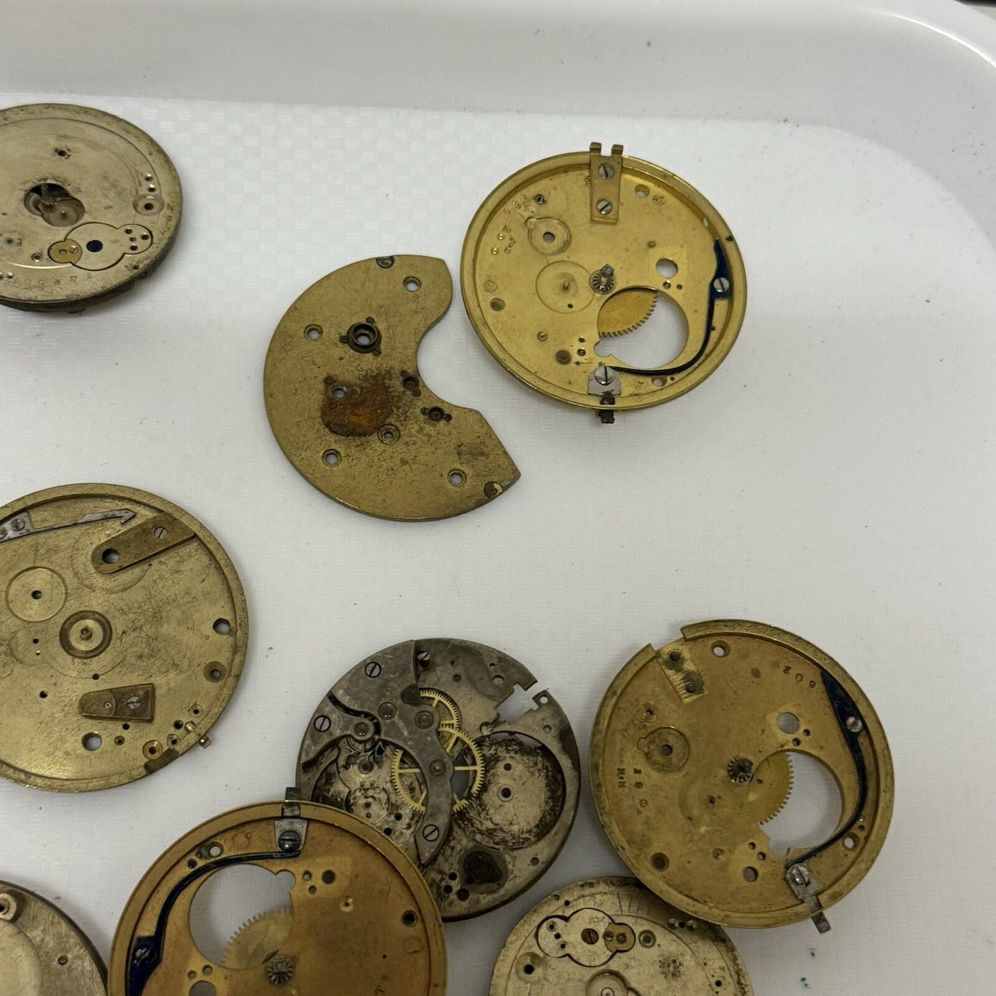 590 Grams Mixed Partial Pocket Watch Movements Watchmakers Job Lot Spares Parts