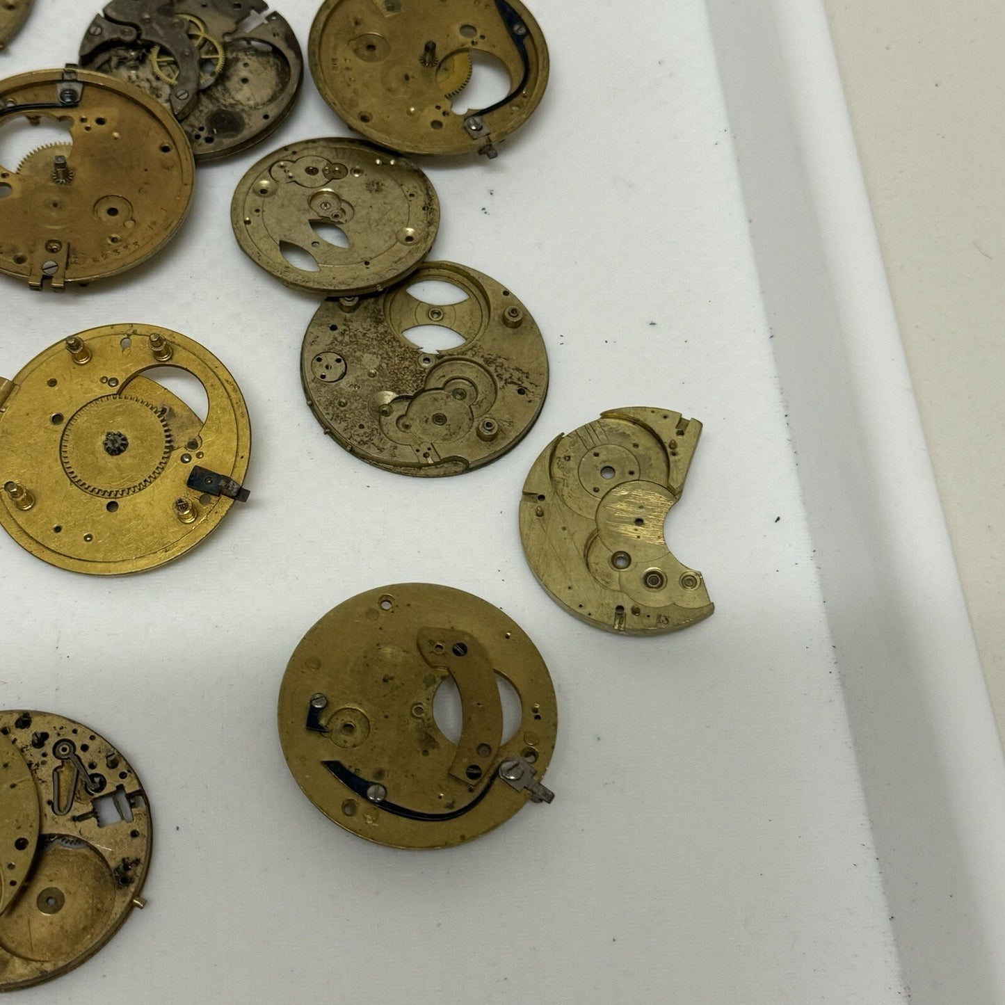 590 Grams Mixed Partial Pocket Watch Movements Watchmakers Job Lot Spares Parts