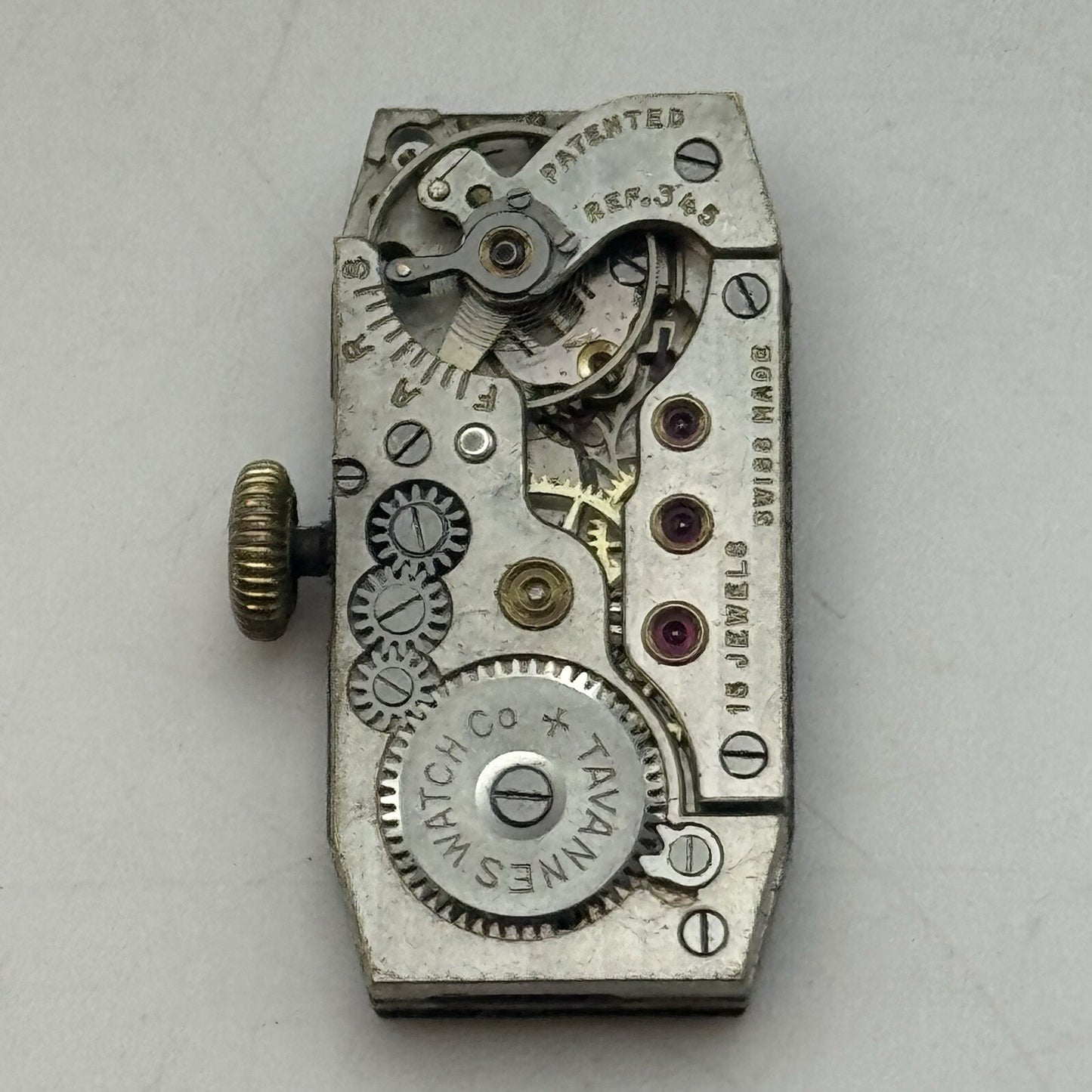 12.1mm Cyma Tavannes Cal 345 High Quality Tank Watch Movement Restoration Parts