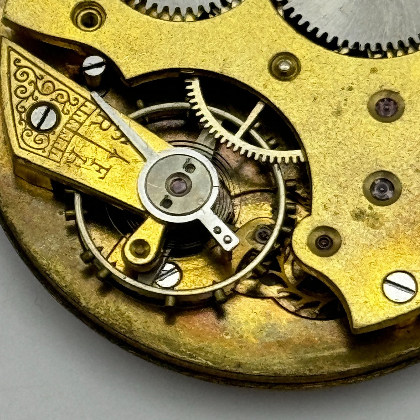 42.9mm Open Face Balance Intact Swiss 15 Jewels Pocket Watch Movement PARTS