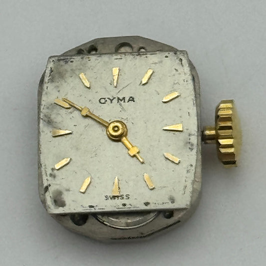 11.7mm Running Ladies Cyma 15 Jewels Manual Wind Watch Movement Dial Hands PARTS