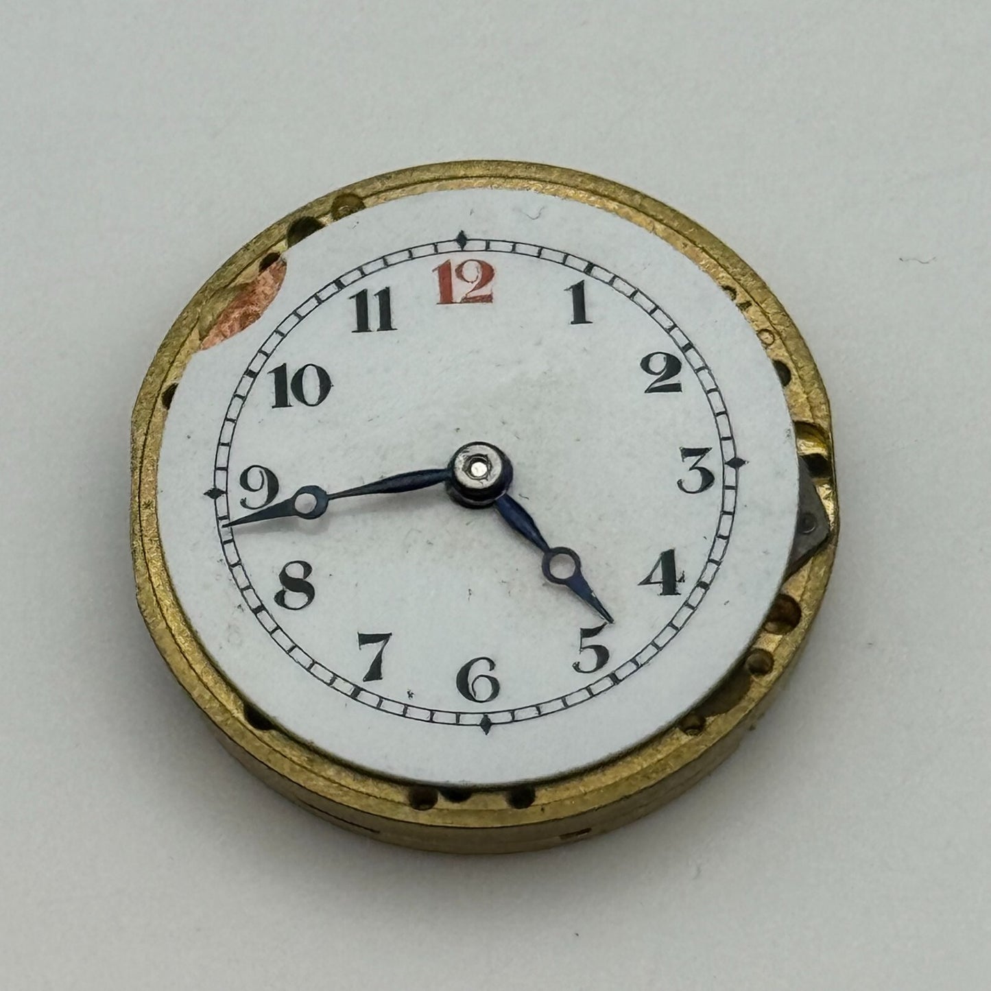 23.6mm Stauffer SS & Co Trench Watch Movement Balance Ok Manual Wind Swiss PARTS