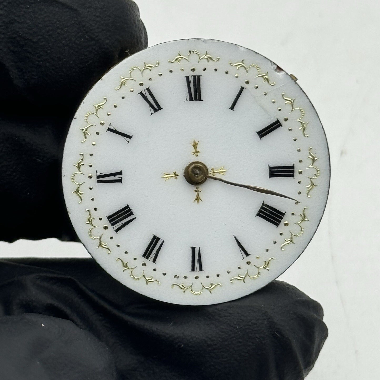 28.7mm Beautiful Quality Patterned Dial Cylinder Pocket Watch Movement FOR PARTS