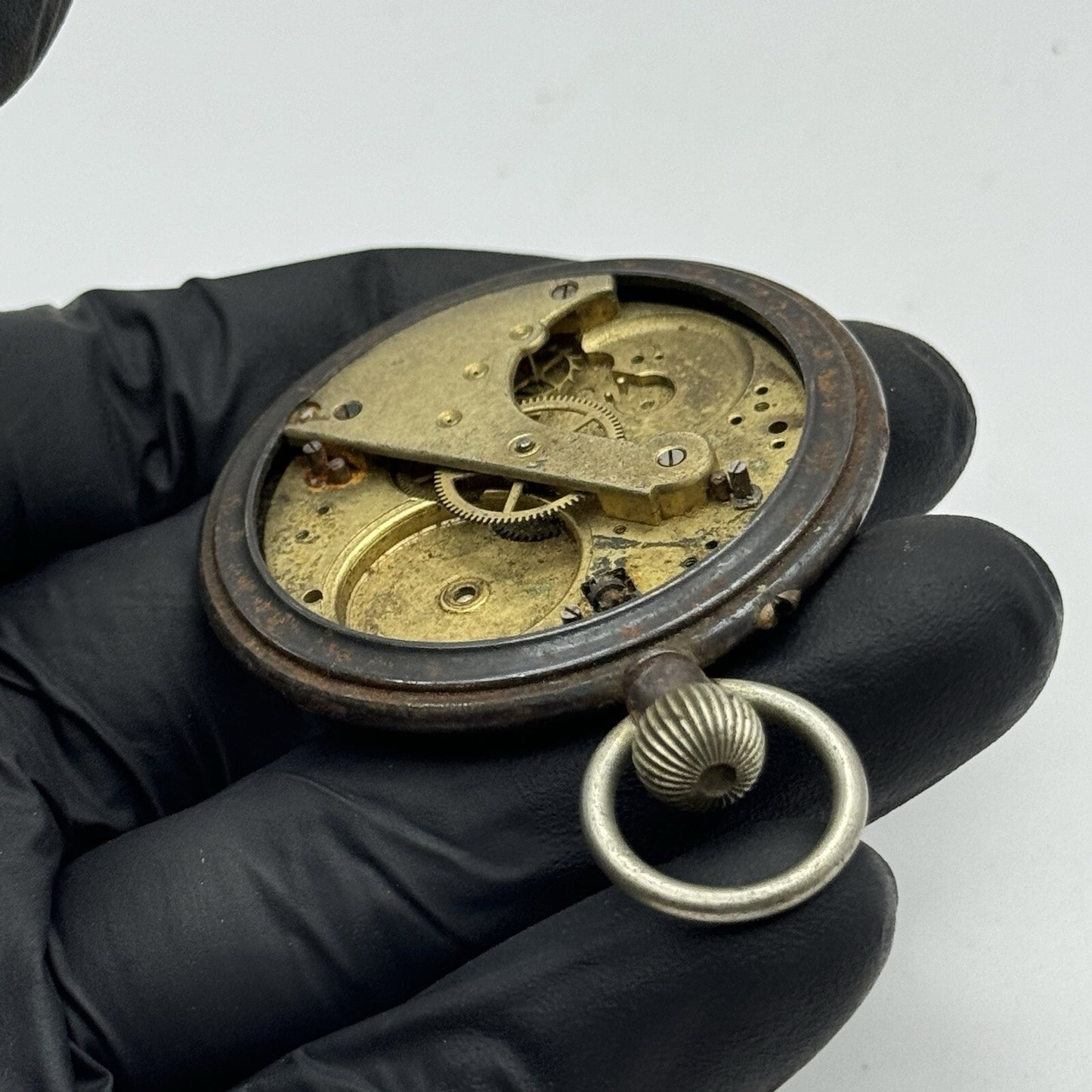 49.8mm Manual Wind Partial Pocket Watch Movement White Dial FOR PARTS