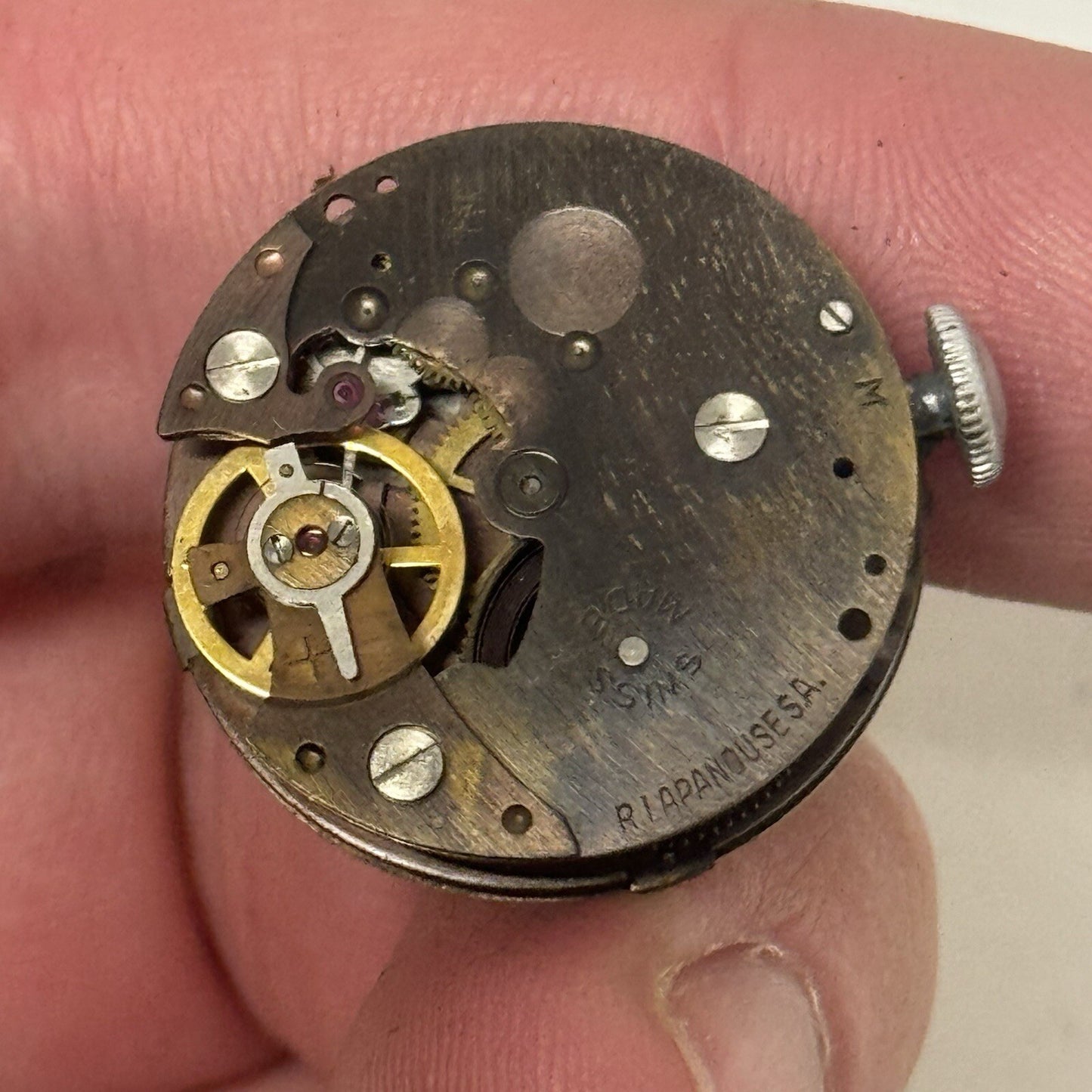 25mm Cimier Military R Lapanouse S A Watch Balance Intact FOR PARTS