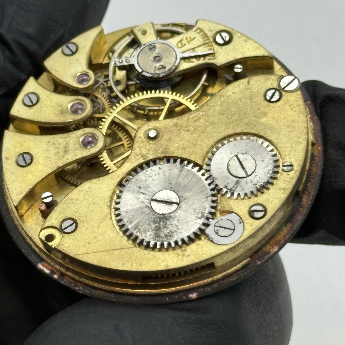 42.8mm Large Roman Numeral Open Face Balance Ok Pocket Watch Movement To Restore