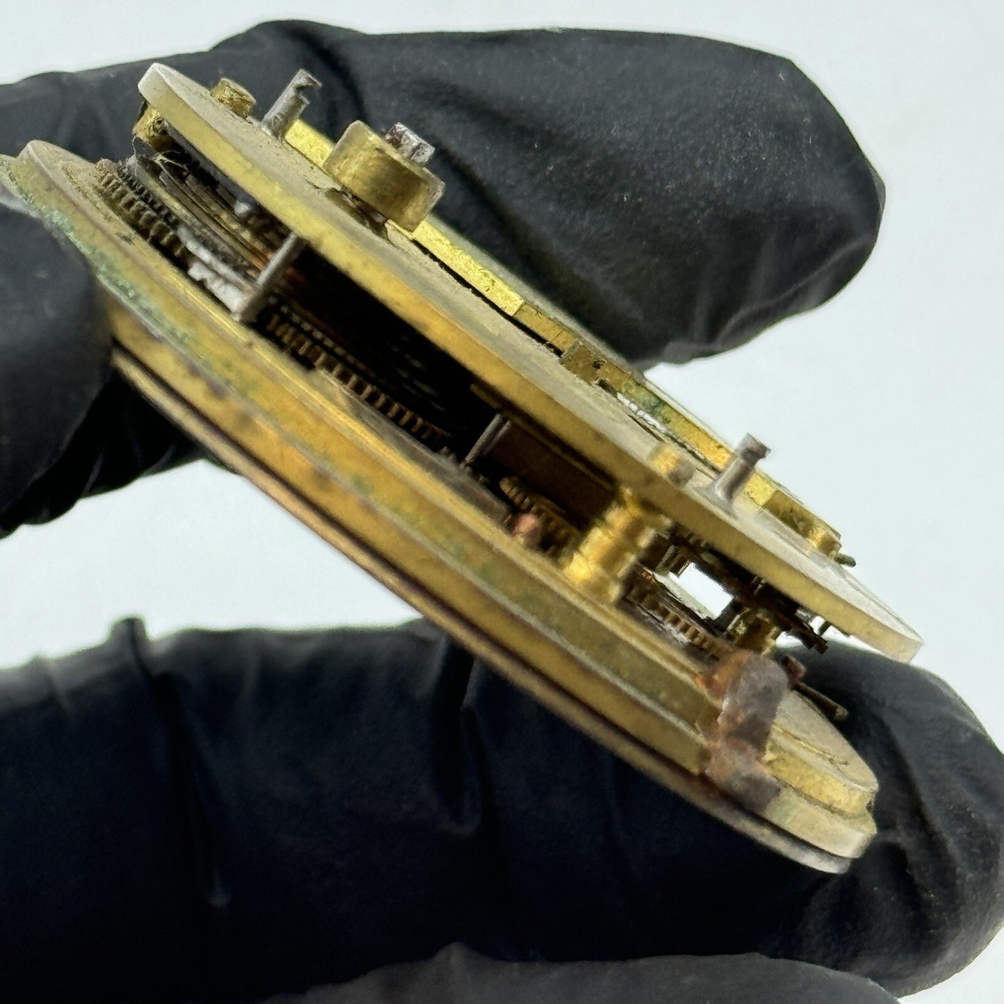 50mm W H Wightman East Kirkby-Notts Large Fusee Pocket Watch Movement FOR PARTS