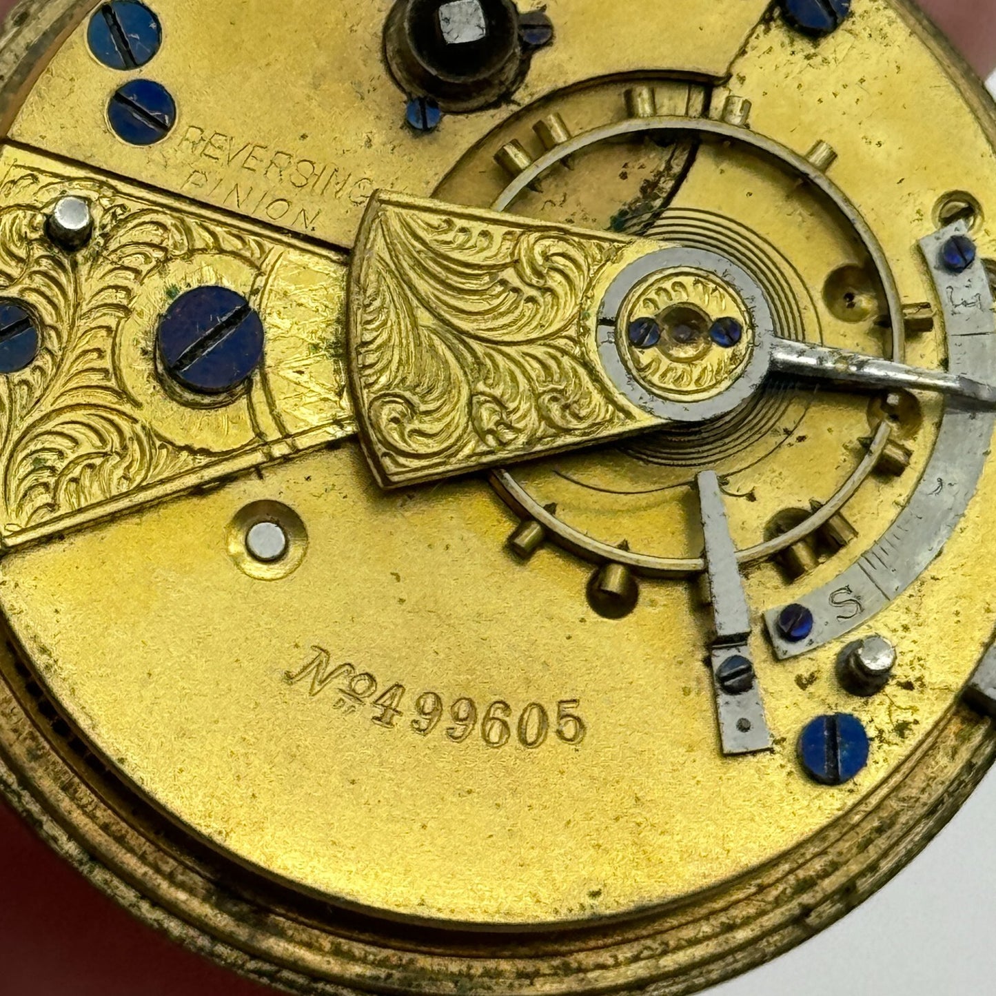 44.6mm Antique J G Graves Sheffield English Express Lever Pocket Watch Movement
