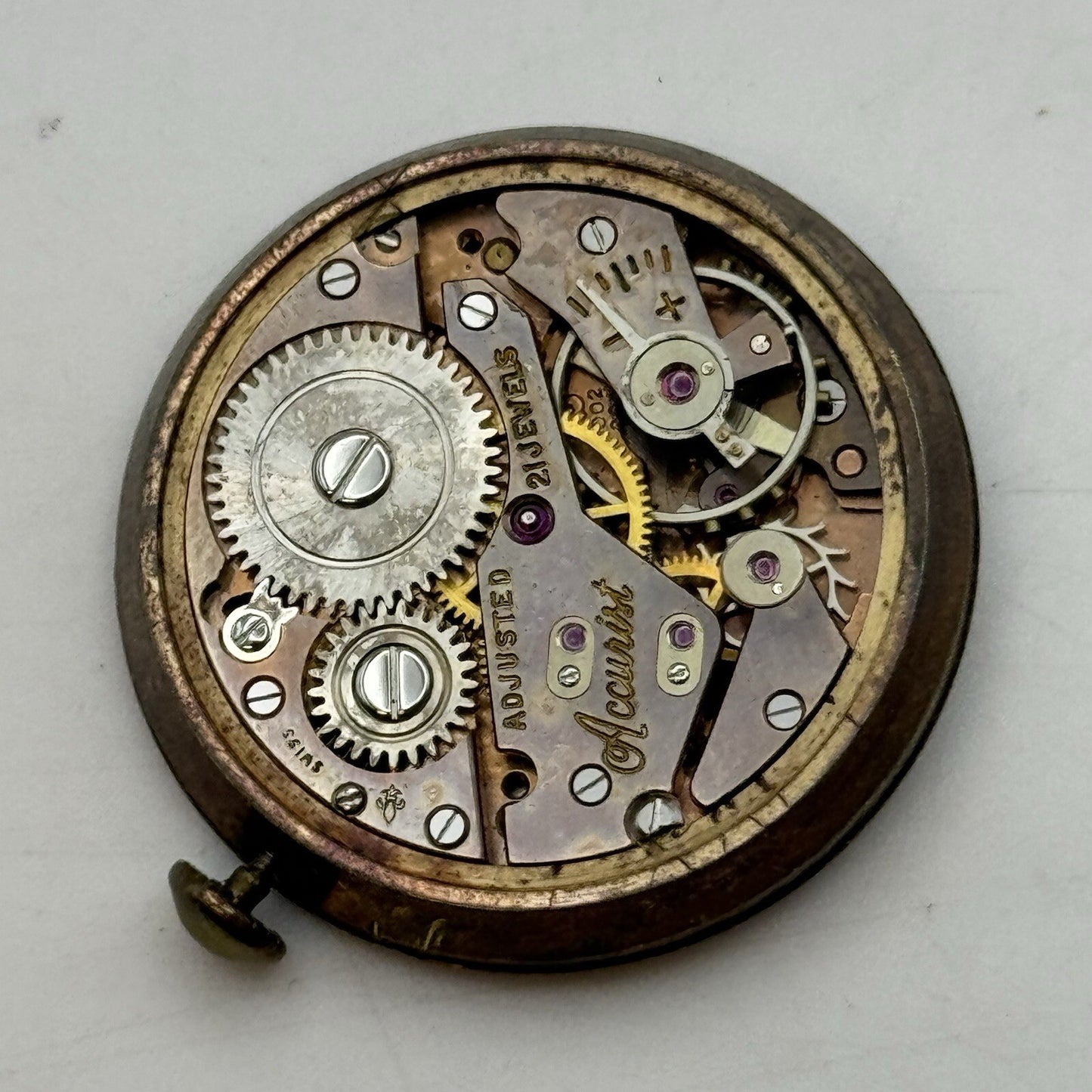 25.1mm Manual Wind AS 1002 984 Accurist Watch Movement Restoration Parts Repair