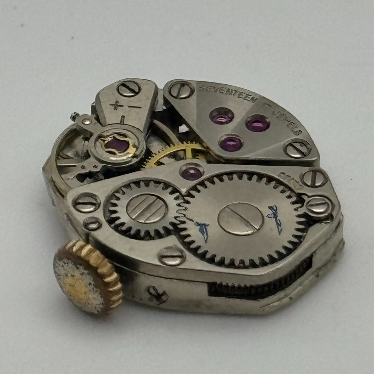 15.3mm Running Rotary FHF 609 Manual Wind 17 Jewels Swiss Watch Movement PARTS