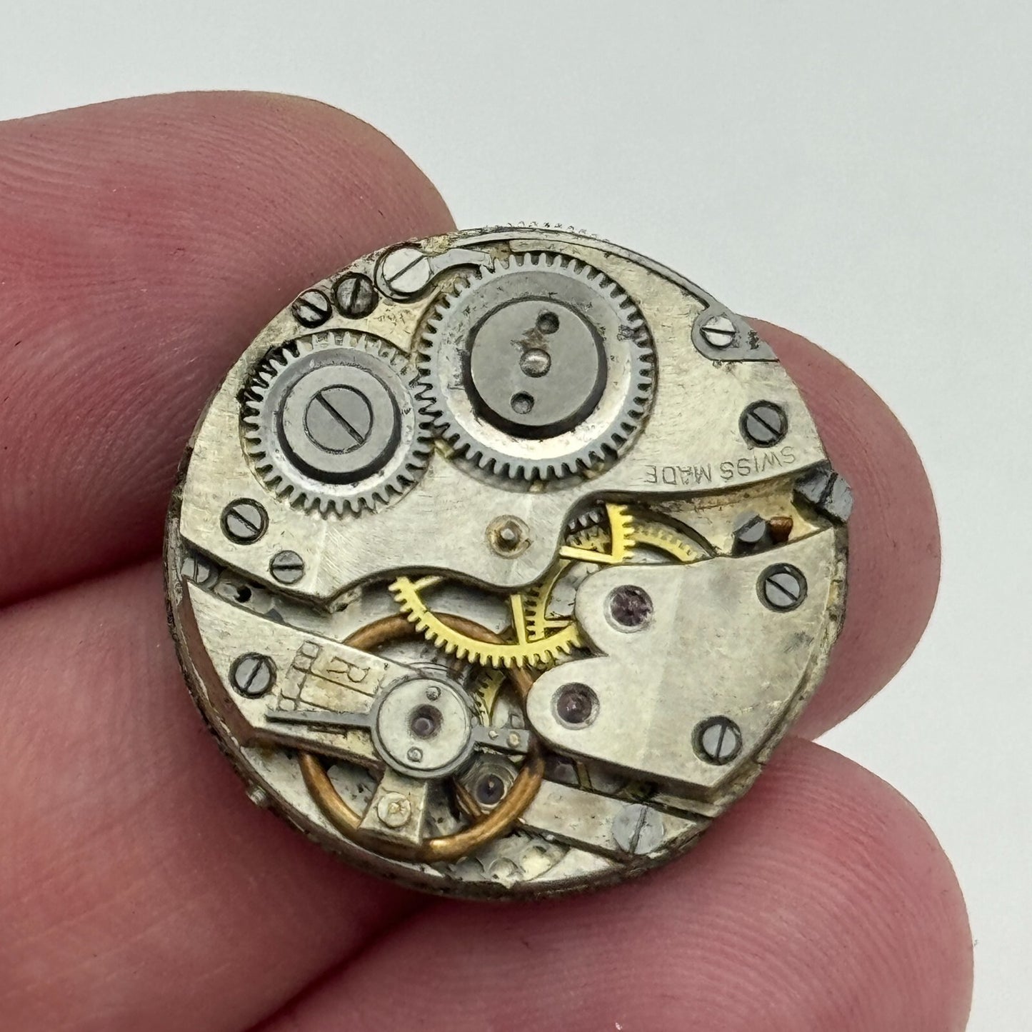 24.5mm Antique Cylinder Escapement Swiss Trench Watch Movement Manual Wind PARTS