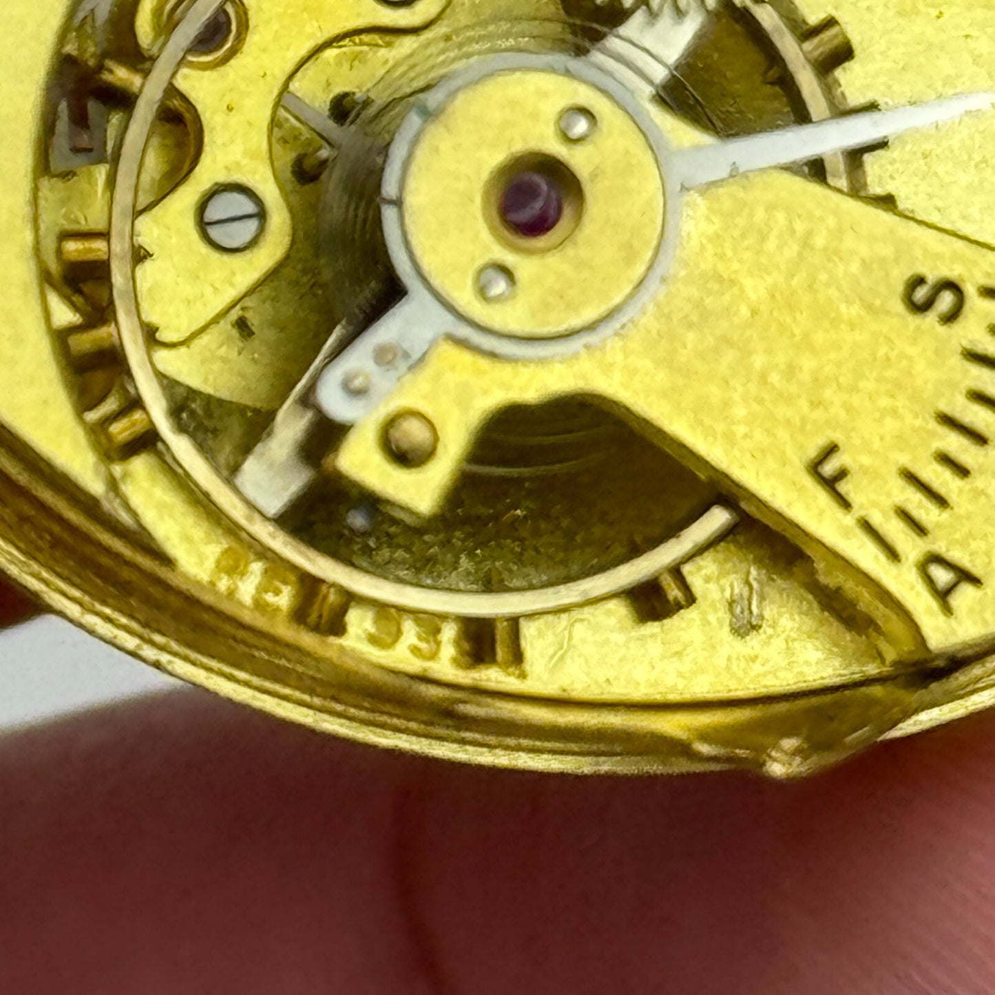 43.1mm J W Benson Ref 939a Open Face Swiss Vintage Pocket Watch Movement PARTS