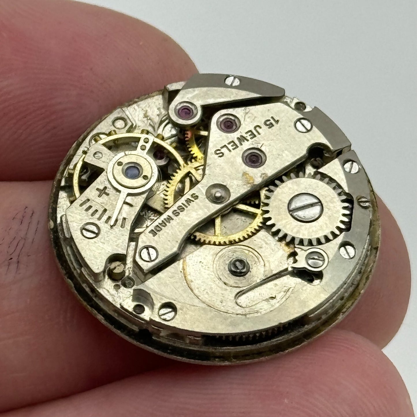 23.5mm Avia AS 1123 1124 Manual Wind 15 Jewels Swiss Watch Movement PARTS SPARES