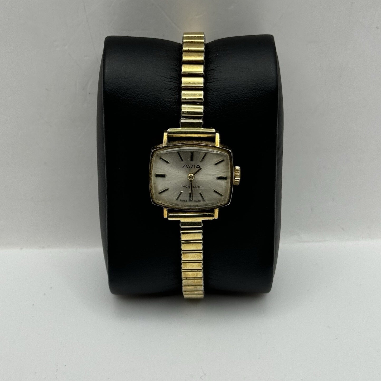 21mm WORKING Vintage Avia Art Deco Expandable Strap Ladies Cocktail Wristwatch