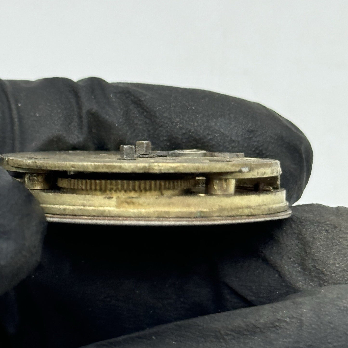 34.2mm PAX Beautiful Porcelain Dial Pocket Fob Watch Movement FOR PARTS Repair