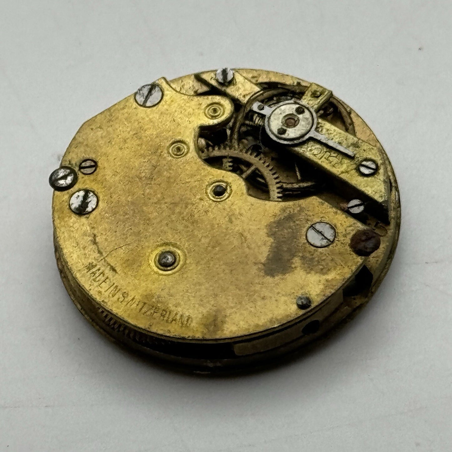 28.5mm Military Style Swiss Porcelain Watch Movement Parts Repair Restore