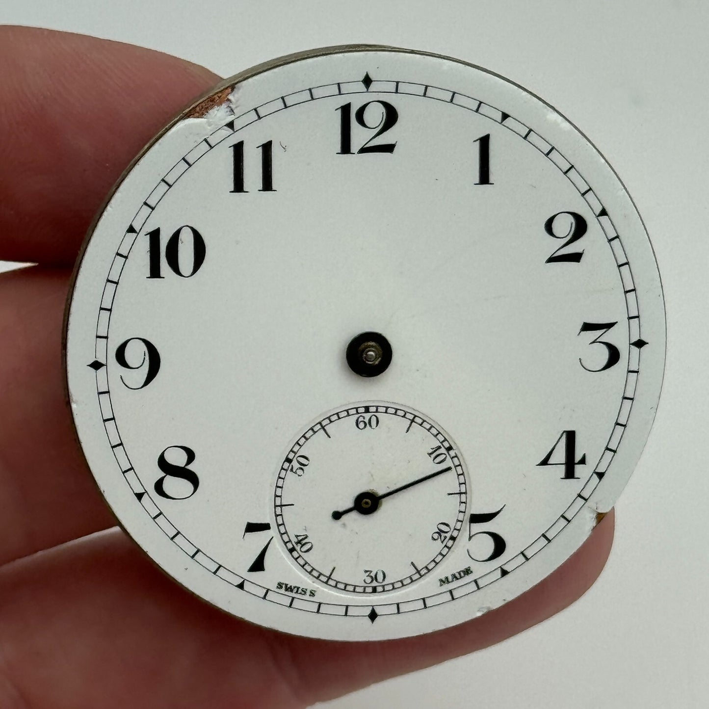 43mm Cyma Ref 919 Tavannes 15 Jewels Open Face Swiss Pocket Watch Movement PARTS