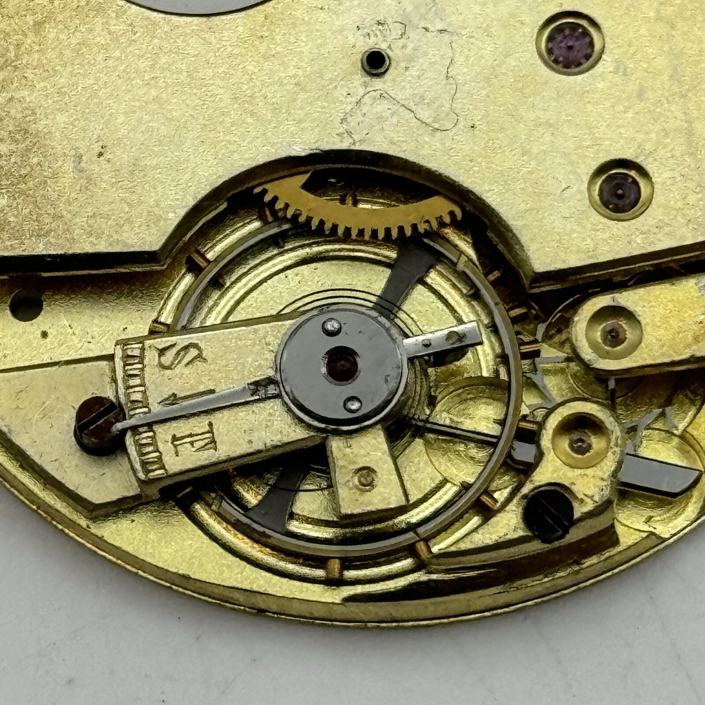 42.7mm Manual Wind Unidentified Quality Pocket Watch Movement FOR PARTS Restore