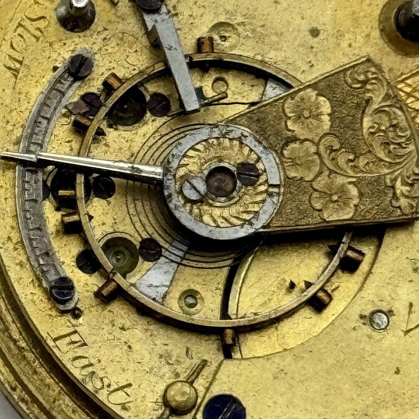41.4mm Unidentified Fusee No Chain Pocket Watch Movement FOR PARTS